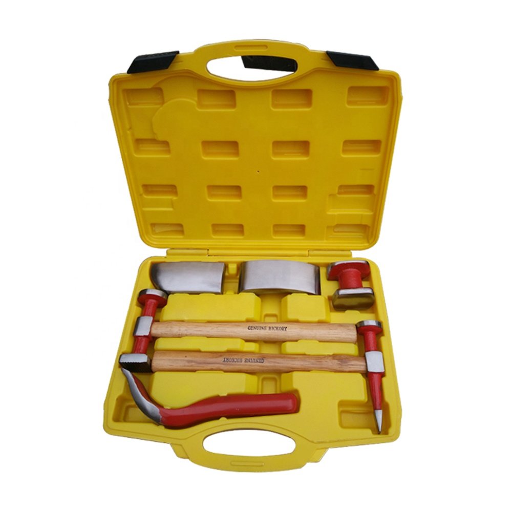 6PCS Panel Beating Hammer Dolly Kit Auto Body Panel Beating Repair Set